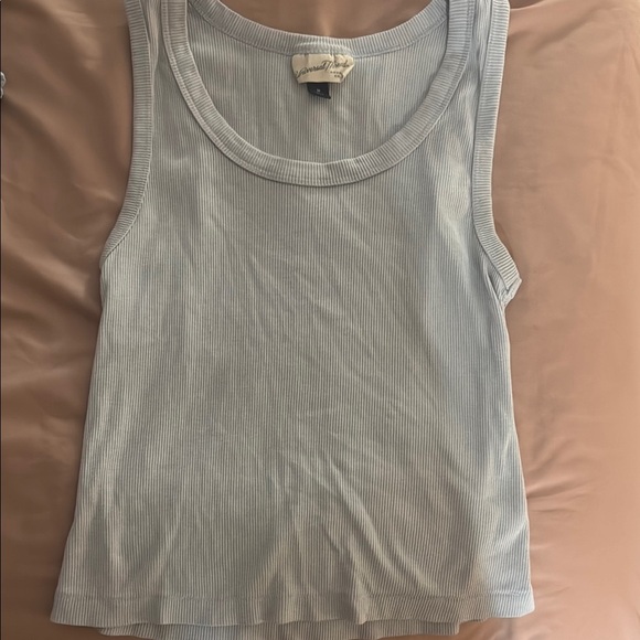 Universal Thread| Sky Blue Ribbed Tank - Picture 2 of 11